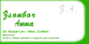 zsombor amma business card